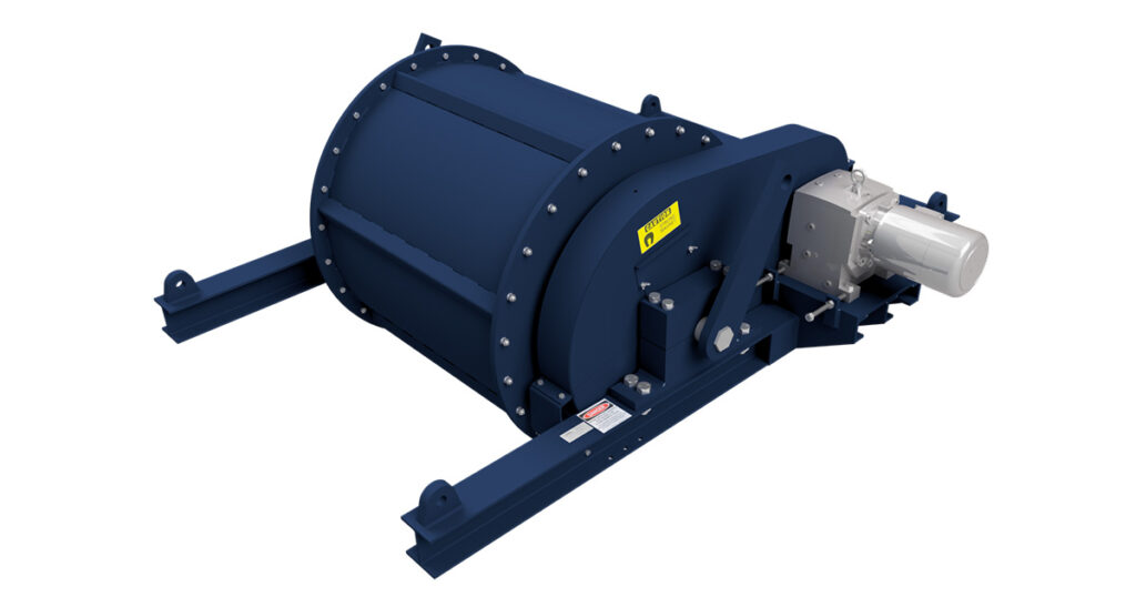 Deep Draw Drum Magnetic Separator with Frame and Drive Motor