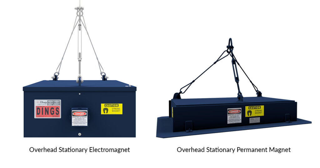Overhead Stationary Permanent and Electromagnetic Separators