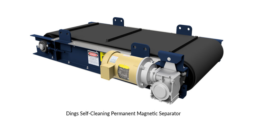 Self-cleaning permanent magnetic separator