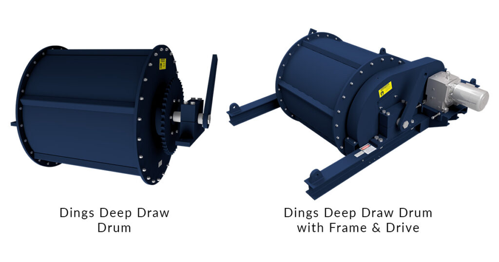 Dings Deep Draw Drum Magnet with and without Frame and Drive