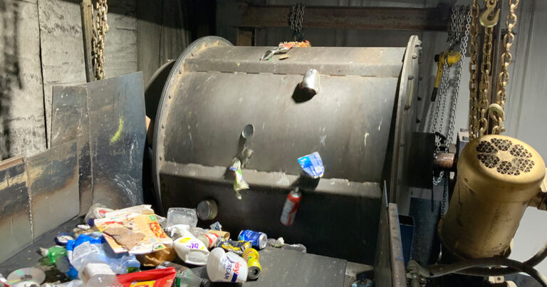 Dings Deep Draw Magnetic Drum in Recycling Facility