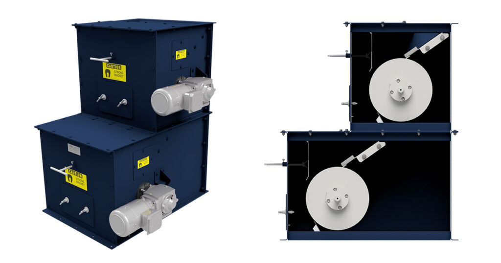 Dings FC model double magnetic drum and cross section of drum housing