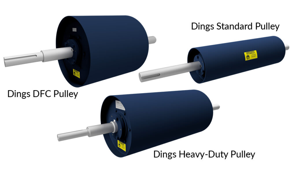 Picture of All three Dings Magnetic Head Pulley models