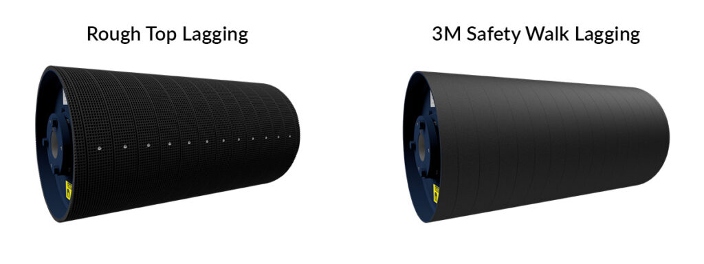 Picture of Dings non-vulcanized lagging options - Rough Top & 3M Safety Walk